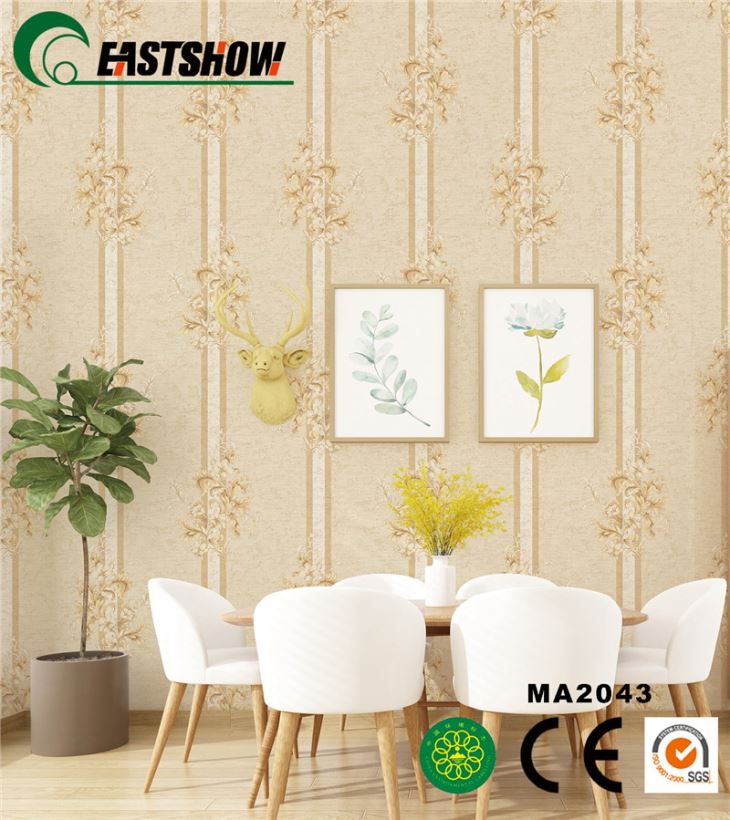 Vertical Stripes PVC Wallpaper